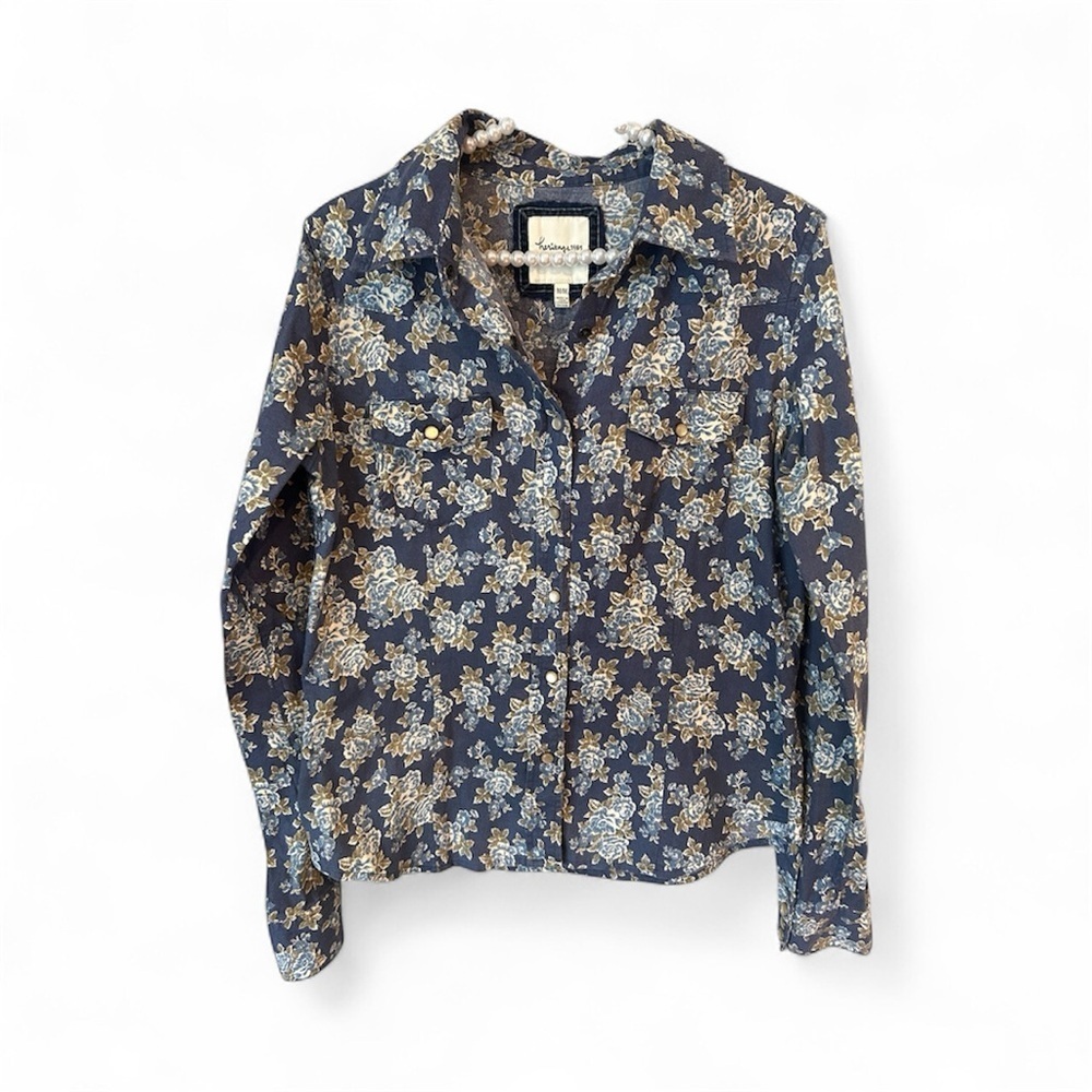 Heritage 1981 Blue and Cream Floral Shirt